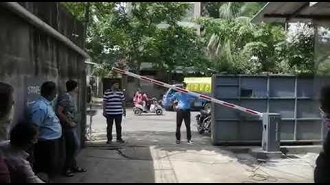 Boom barrier automation at udhna done by Krishna home automation +919016042525