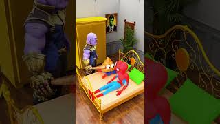GTA V Epic Battle 😂 Hulk &amp; Thanos vs Spider-Man Team | Crazy Superhero Fight Animation!