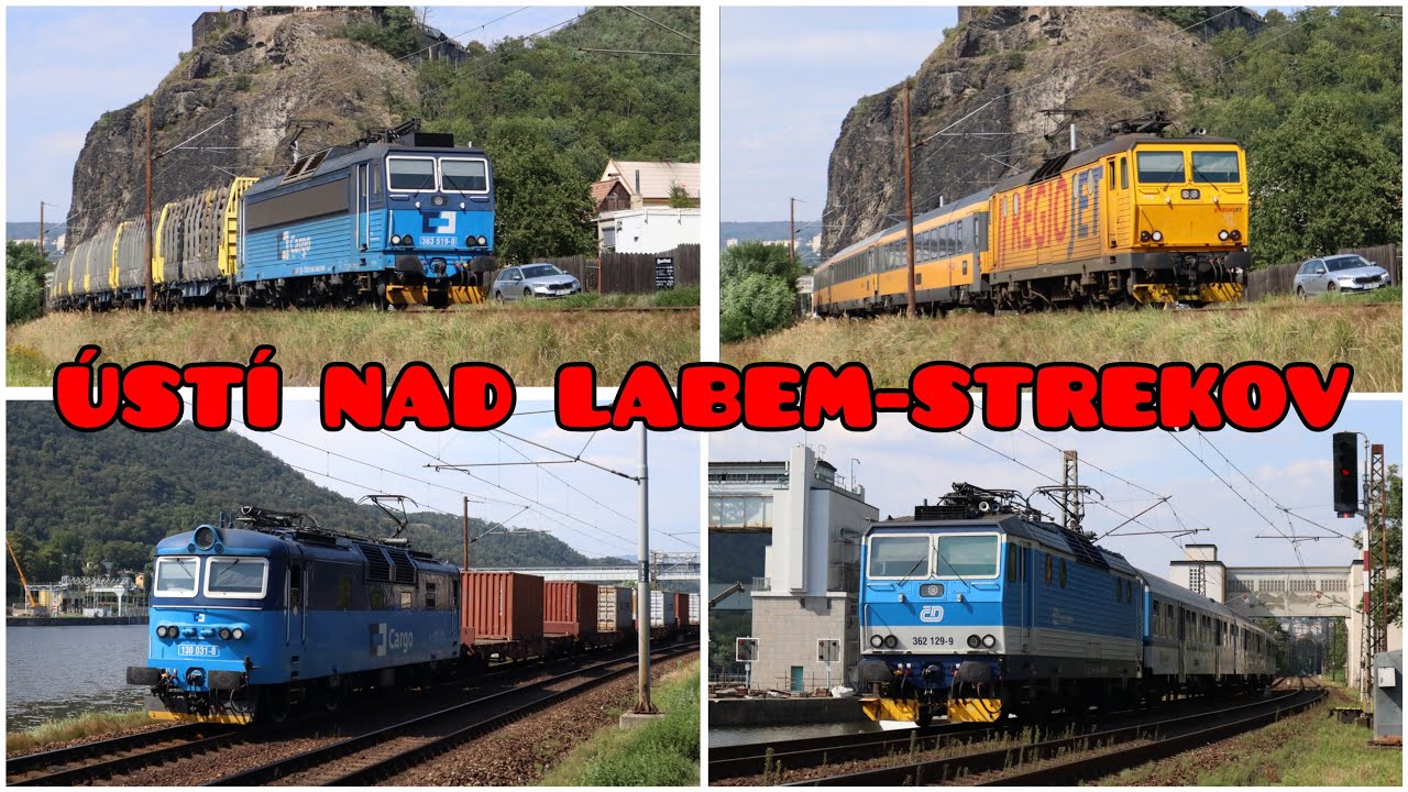 Vlaky Ústí nad Labem-Střekov • 14.8.2024