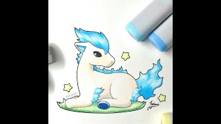 Drawing a shiny ponyta #shorts