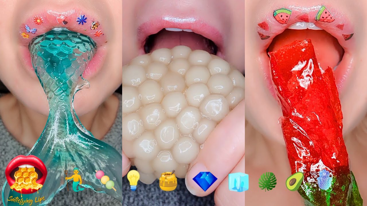 30 Minutes For Sleep Studying Relaxing ASMR Satisfying Eating Emoji Food Mukbang 먹방