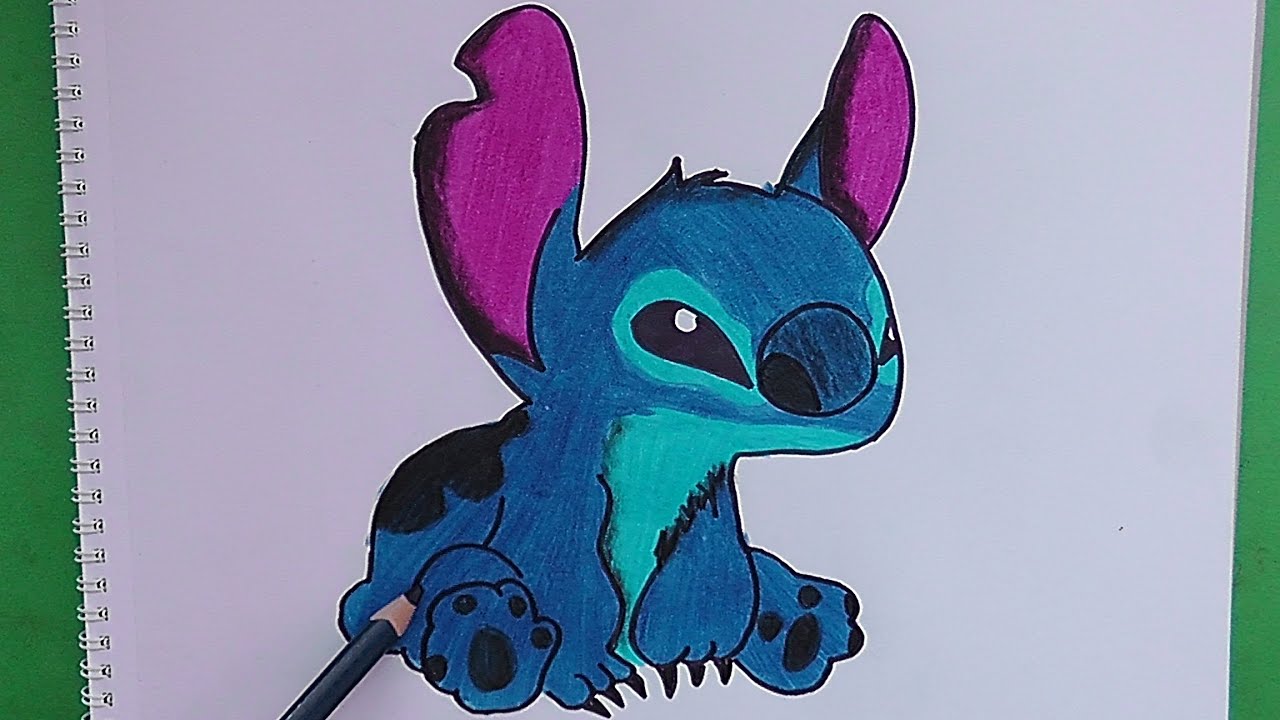 Como dibujar y pintar a Stitch (Lilo y Stitch) - How to draw and paint ...