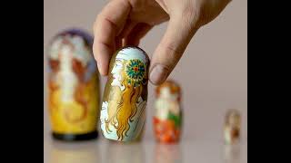 Sarah Bernhardt Matryoshka dolls | Modern nesting dolls | Firebird Workshop
