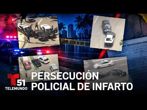Persecución policial de película en Miami-Dade: revive momentos más intensos