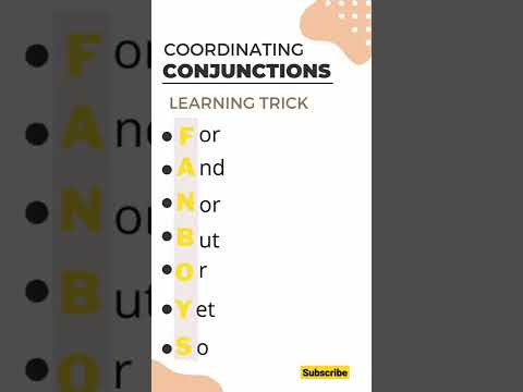 Coordinating Conjunctions Easy