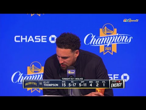 Klay Thompson Postgame Interview | Golden State Warriors loss to Minnesto Timberwolves 99-96