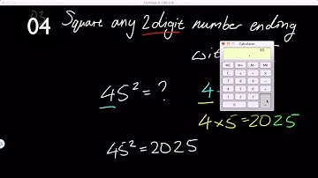 Mentle Maths - 04. Square any 2-digit number ending with a 5