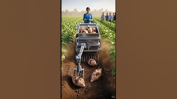 Futuristic Yam Harvesting Machine in Indian Farm | AI Smart Agriculture Technology