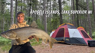 OFF GRID Camping On The Biggest Lake In North America + Rare Tagged Fish! (Lake Superior, WI)