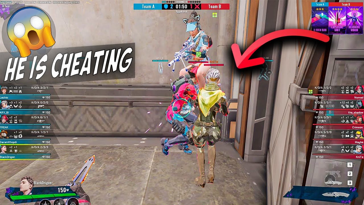 1v3 Shocked Enemies in FragPunk | Spider Gameplay knife Kill