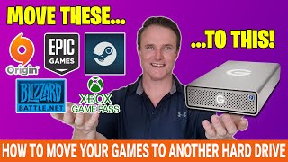 HOW TO MOVE GAMES TO ANOTHER HARD DRIVE | Steam, EA Origin, Epic Games, Blizzard, Microsoft screenshot 1