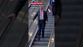 "Fu*k's Sake!" Australia's PM Albanese Nearly Falls As Escalator Suddenly Stops | VERTEX