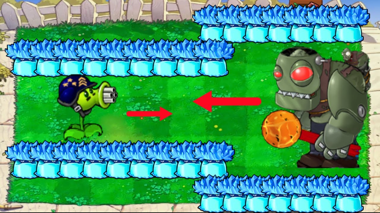 99 Gatling Pea vs Dr. Zomboss Fight - Hack Plants vs Zombies - YouTube