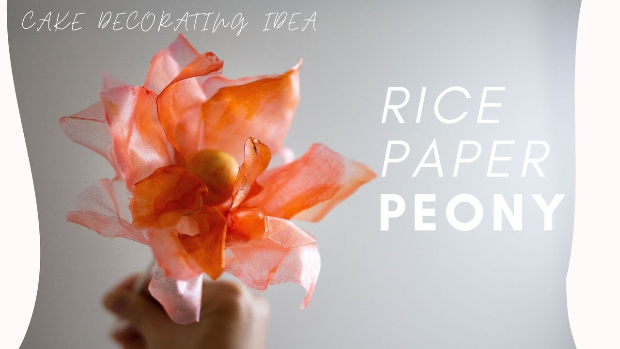 No wire, Rice paper Peony cake topper, Learn how to make beautiful ...