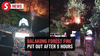 Forest fire at Taman Seri Timah, Balakong, fully extinguished