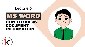 How to check Document Information in Ms Word |😊😇 Lecture 3
