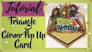 TRIANGLE CORNER POP UP CARD TUTORIAL DE SCRAPBOOK