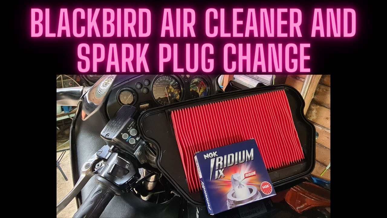 How To Air Filter Cleaner and Spark Plug Change Swap Honda Blackbird