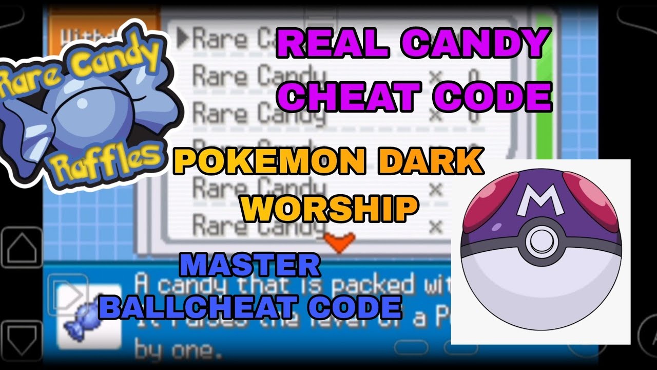 Pokemon Dark Rising Cheats Working Codes for Fakemon, Rare Candy
