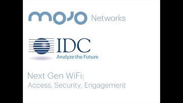 IDC presents "Next Gen WiFi: Access, Security, Engagement " Webinar (Teaser)