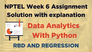 NPTEL Week 6 || Data Analytics with Python Week 6 Assignment solution with explanation