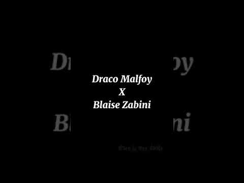 Draco Malfoy And Blaise Zabini