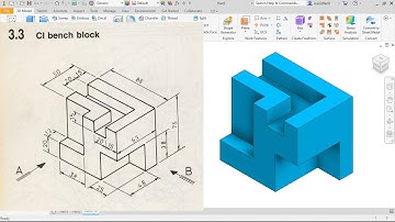Autodesk Inventor Tutorial | LATIHAN 3 CI BENCH BLOCK