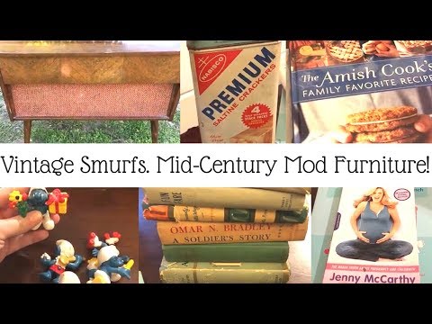 yard-sale-haul-|--vintage-mid-century-mod-record-player-stand!