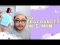 50 Fragrances in 5 Minutes! | TAG CHALLENGE [ENG DUB/KOR SUB]