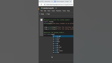 Python program to generate the random numbers #shorts