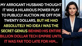 My Husband Auctioned Me at His Gala: “$20 for This Useless Wife!”—Until a Stranger Spoke Up...