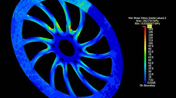 catia structural analysis  - bicycle braking rotor