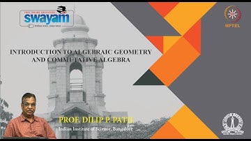 noc20 ma20 lec51  Zariski Topology on arbitrary commutative rings