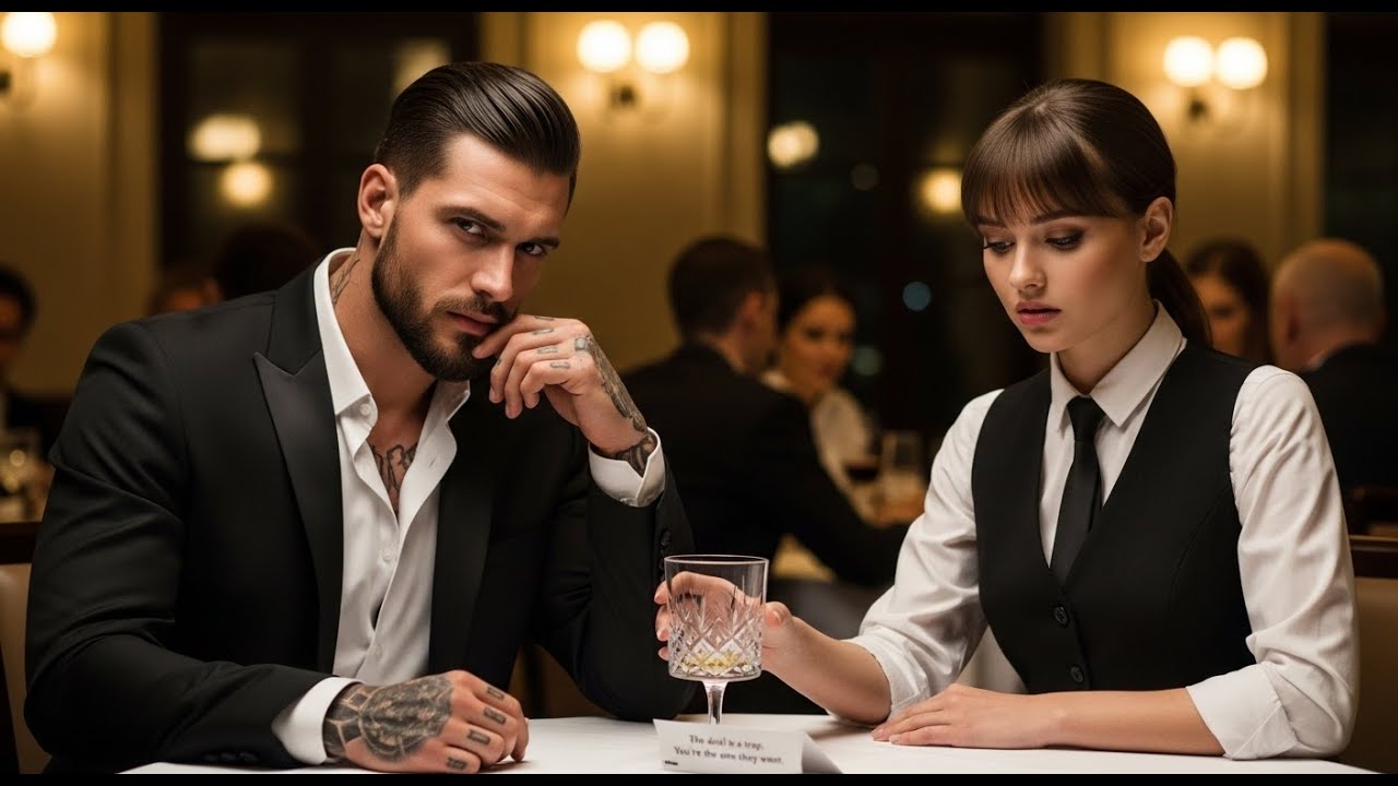Waitress Slipped a Note Into the Mafia Boss’s Glass — “The Deal Is a Trap. You’re the One They Want”