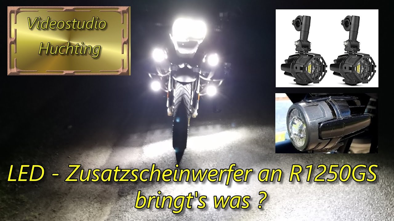 LED Zusatzscheinwerfer an BMW R1250 GS 