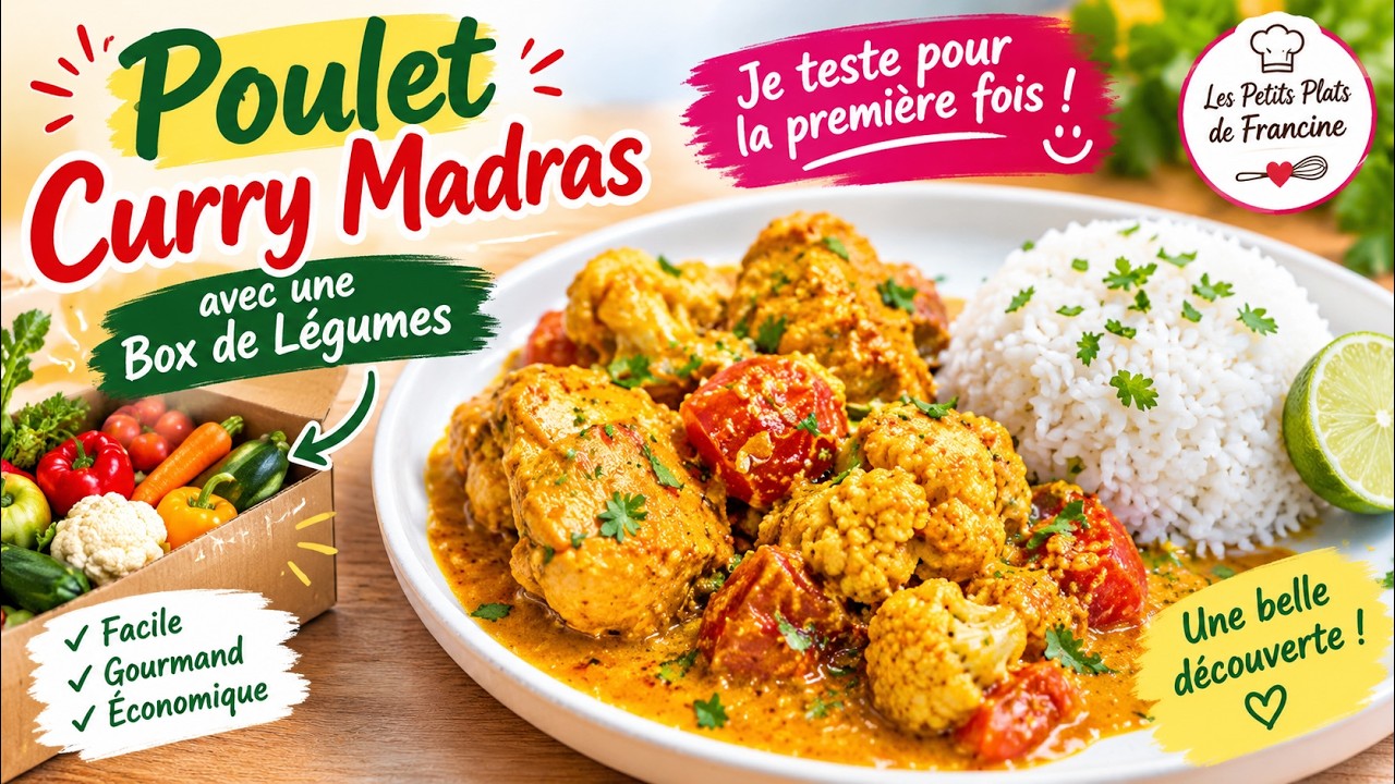 Poulet Curry Madras avec une Box de Légumes 🥕🌶️ | Je teste pour la première fois !