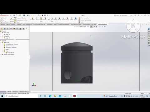 ทดสอบการไหลของลูกสูบ การใช้SolidWorksสำหรับการวิเคราะห์การไหลของอากาศ