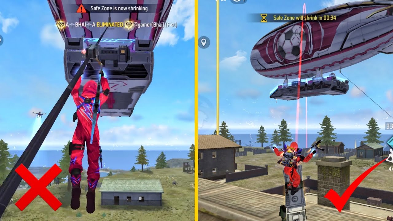 FREE FIRE AIRSHIP PERFECT CLAIMING TIPS AND TRICKS - GARENA FREE FIRE