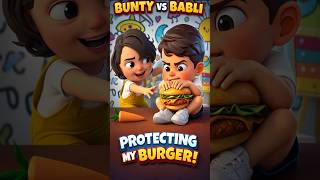 Babli Tried to Steal Bunty’s Burger… But What He Did Next 🤯😂 #funny #shorts #animation #roblox