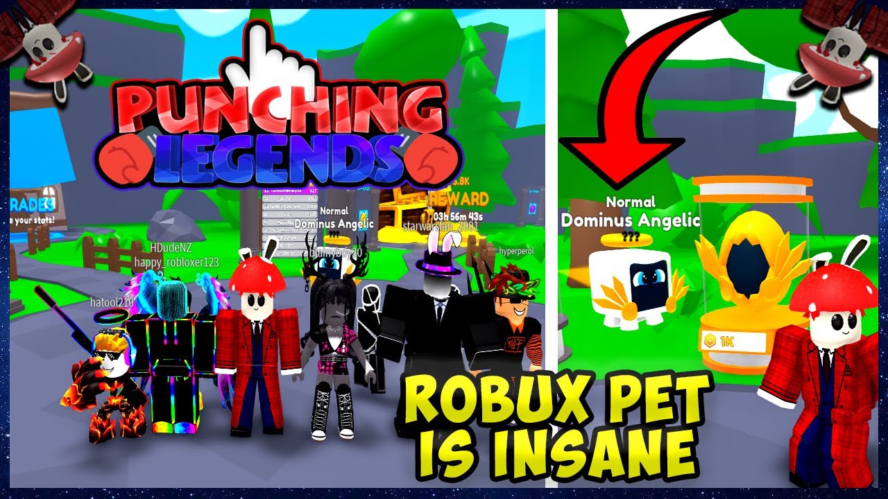 🥊 Punching Legends* SHOWING OFF THE SECRET ANGELIC DOMINUS PET* NEW ...