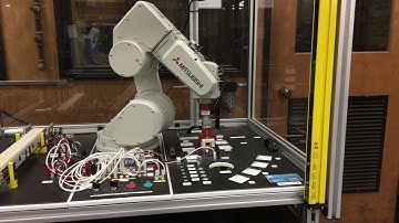 Mitsubishi Robot Demo (stacking blocks)