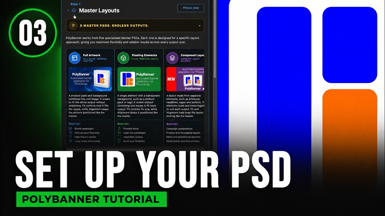PolyBanner Tutorial 3 thumbnail: How to Set Up Your PSD