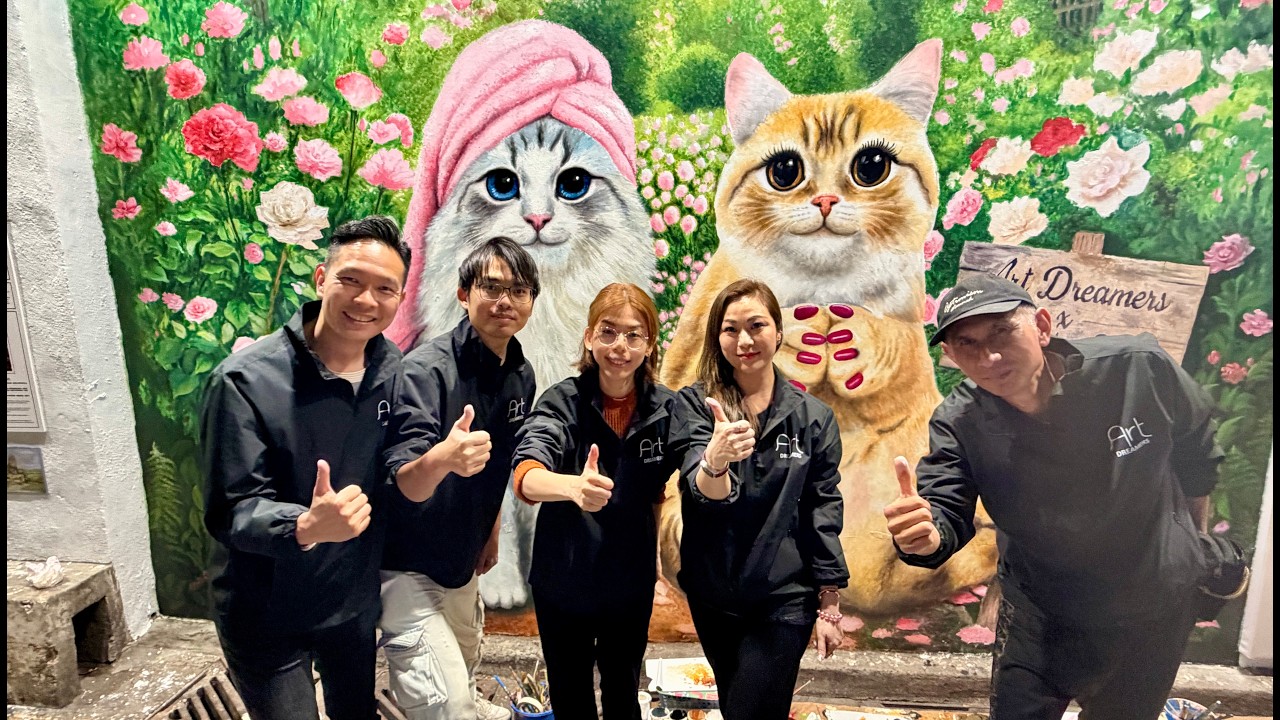 高手在民間 LIVE  |  街頭大型壁畫「貓之花園」 進入最後直路   布偶貓貓不再孤單  藝術家冀能借壁畫連結社區  |  油麻地  | SAMi LIVE HK