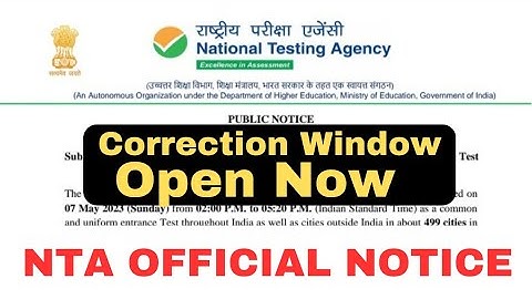NEET 2023 Correction Window Open | NEET NTA Official Notice 2023 | #neet2023