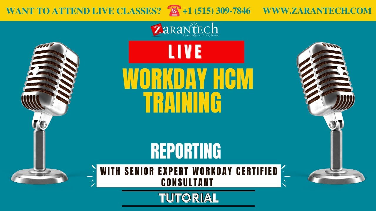 LIVE | Reporting | Workday HCM Training | ZaranTech