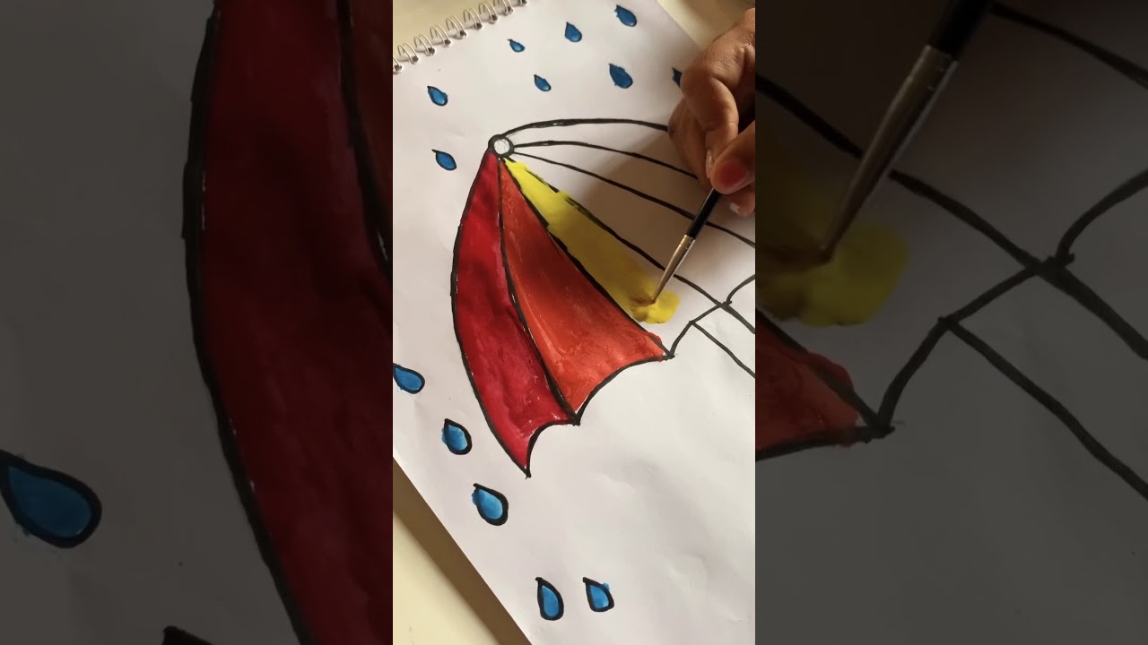 Coloring with watercolor - YouTube