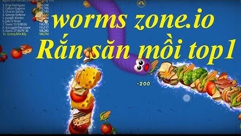 worms zone.io | Hành Trình Leo Top 1 Rắn Ăn Mồi . Con Giun Đất P2