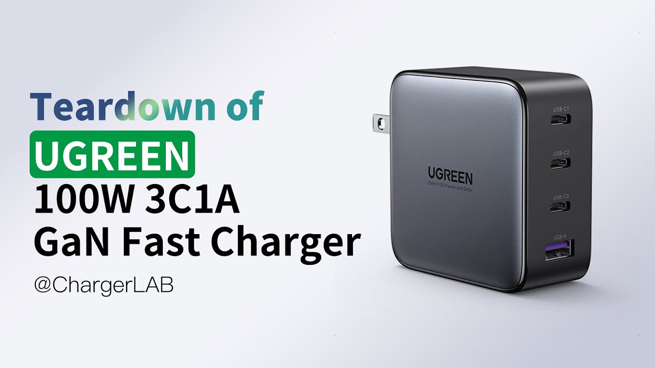 All in One  Teardown of UGREEN 100W 3C1A GaN Fast Charger - Chargerlab