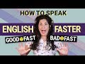 How to speak English FASTER  (without sounding unclear) 💫| Fast speech in American English