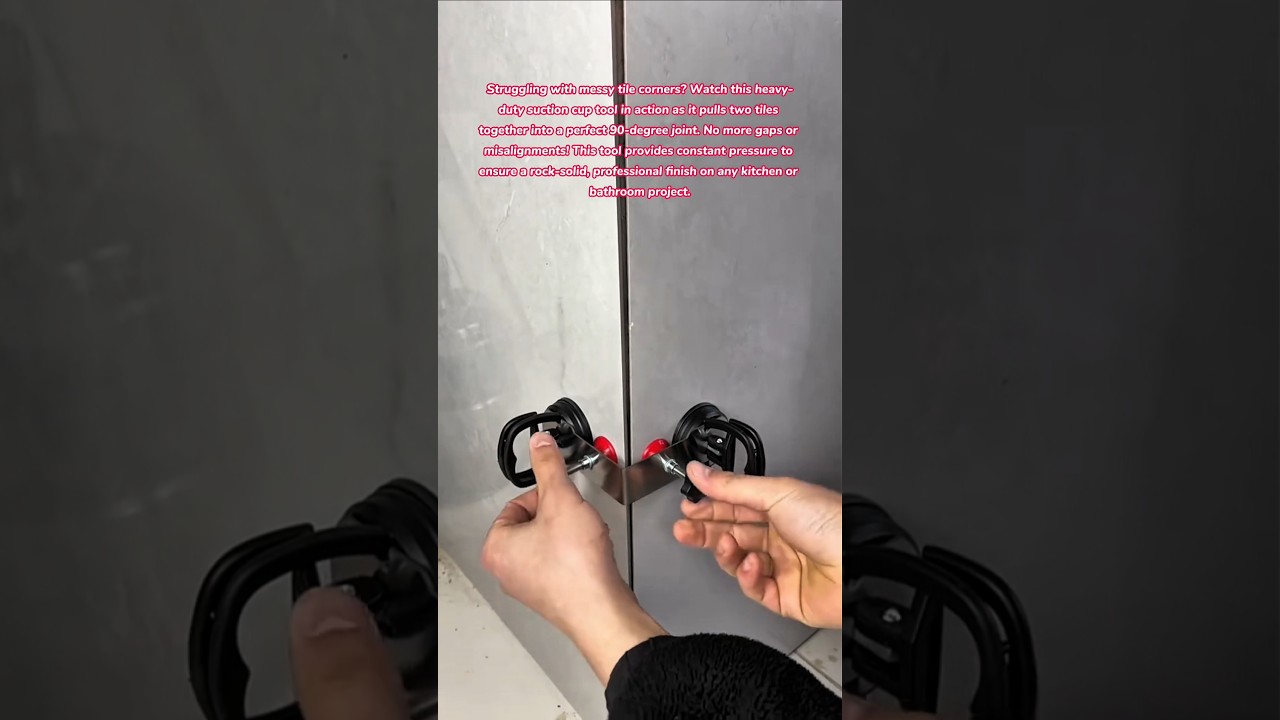 Seamless Tile Corners! 📐💎 Professional Suction Cup Hack 